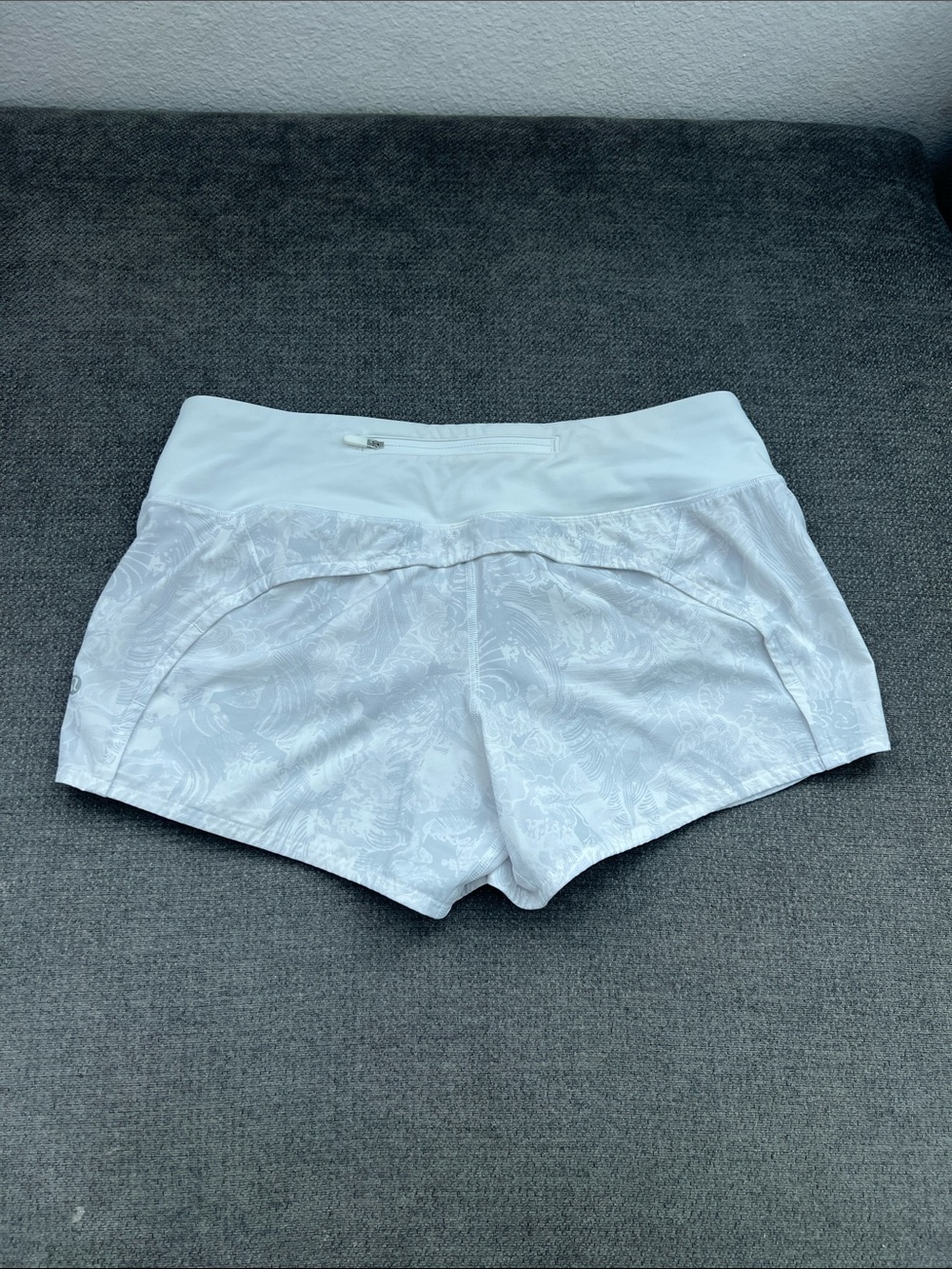 lululemon athletica White Jacquard High-Rise Athletic Shorts